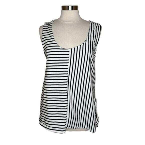 Free People Tops - Free People Beach Striped White Cotton Tank Top Women’s Size Small